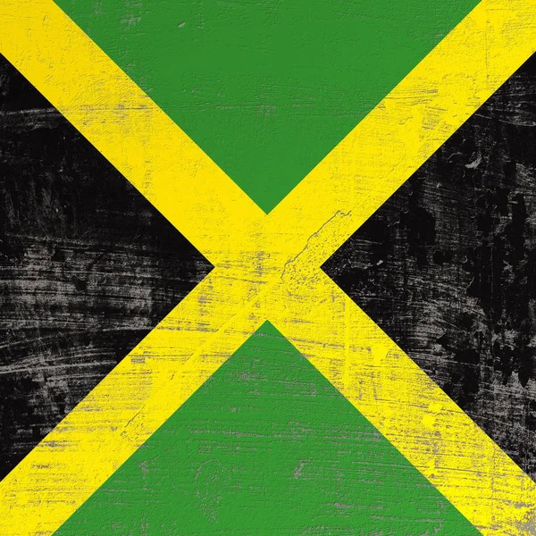 Поцарапанный флаг Ямайки — стоковое фото