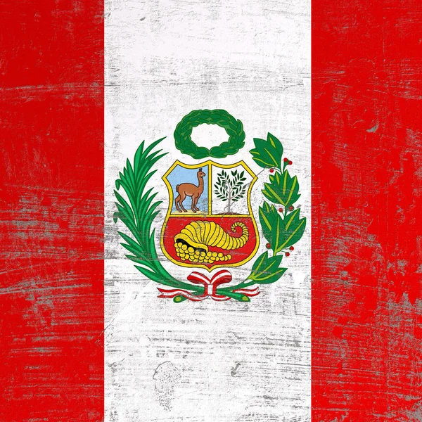 Repad Peru flagga — Stockfoto