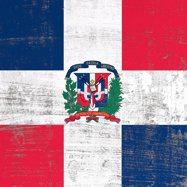 Scratched Dominican Republic flag — Stock Photo, Image