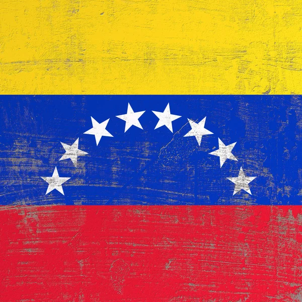划伤委内瑞拉国旗 — 图库照片