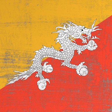 çizik Bhutan bayrağı