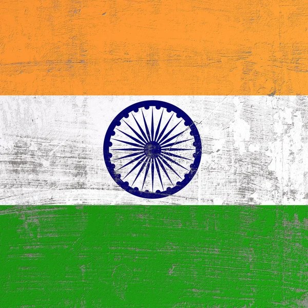 Подряпано прапор Індії — стокове фото