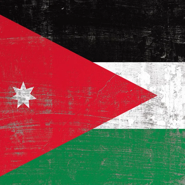 Arranhado bandeira da Jordânia — Fotografia de Stock