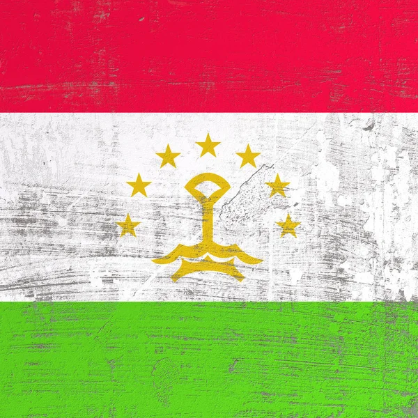 Поцарапанный флаг Таджикистана — стоковое фото