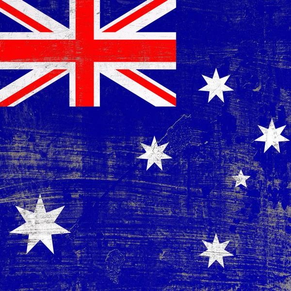 Australische Flagge zerkratzt — Stockfoto