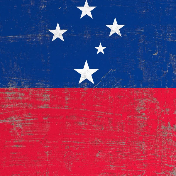 Poškrábaný Samoa vlajka — Stock fotografie