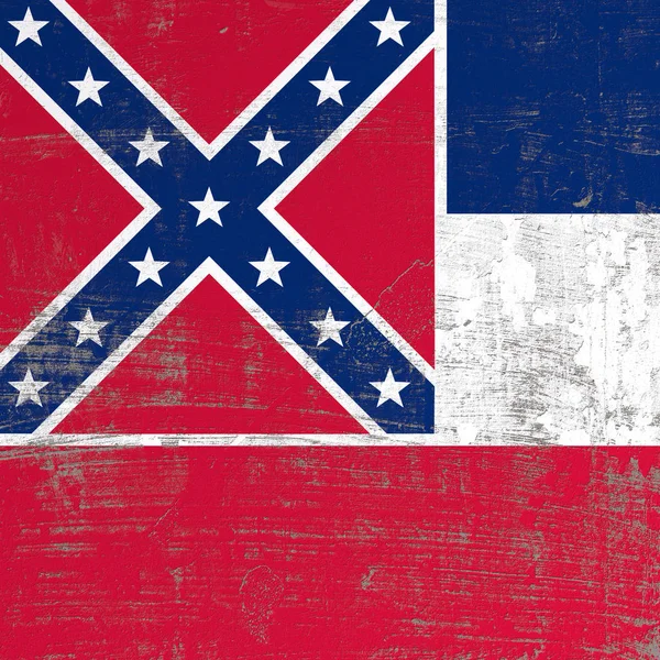 Scratched Mississippi flag — Stock Photo, Image