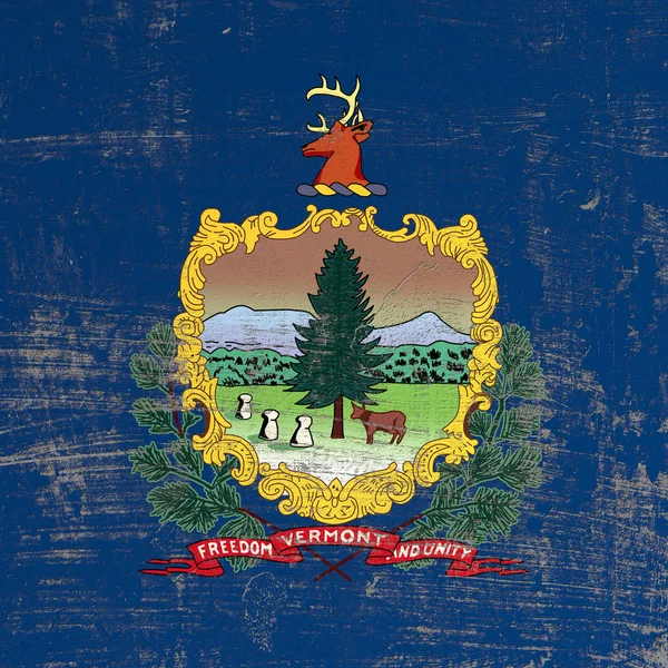 Poškrábaný Vermont vlajka — Stock fotografie