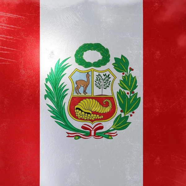 Peru flaggikonen — Stockfoto