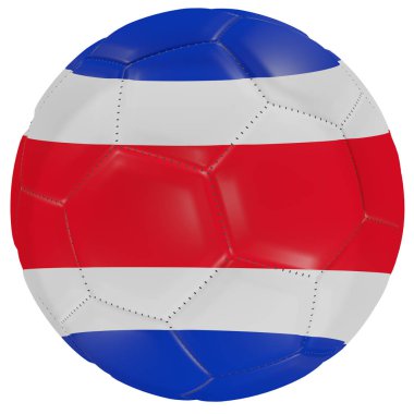 Futbol topunda Kosta Rika bayrağı