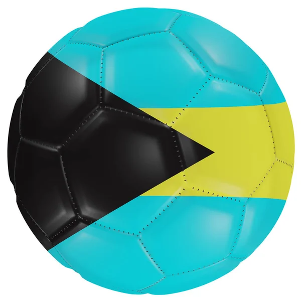 Σημαία Μπαχαμών σε μπάλα ποδοσφαίρου — Φωτογραφία Αρχείου