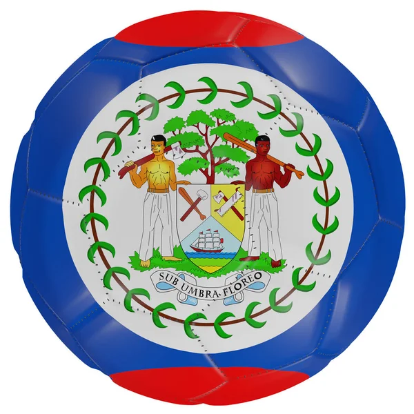 Belize flaga na piłce nożnej — Zdjęcie stockowe