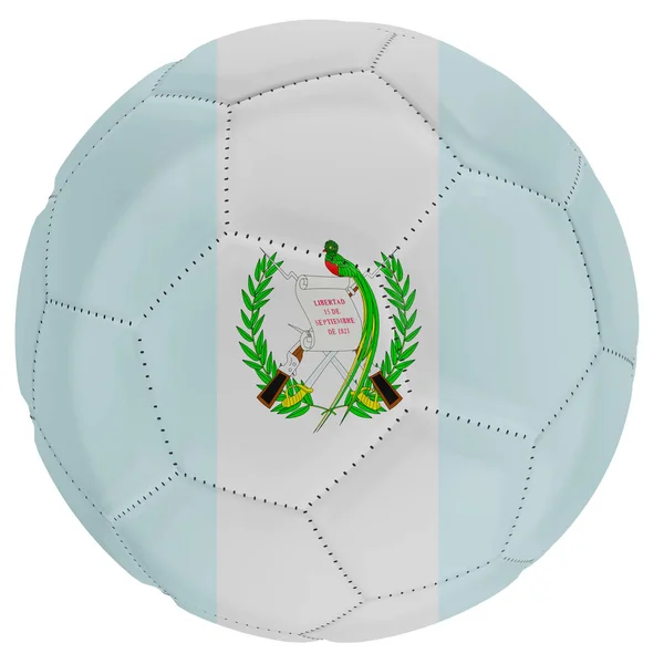 Флаг Гватемалы на футбольном мяче — стоковое фото