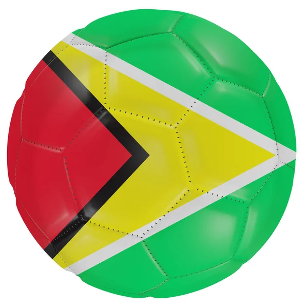 Guyana vlag op een voetbal — Stockfoto