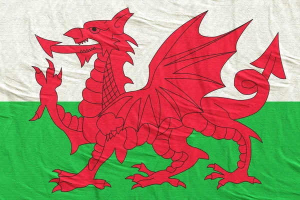 Wales vlag zwaaien — Stockfoto