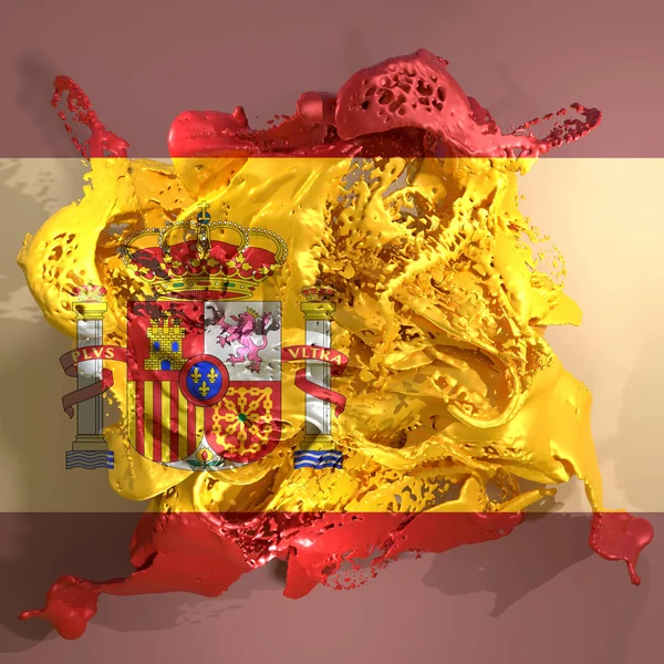 Espagne drapeau liquide — Photo