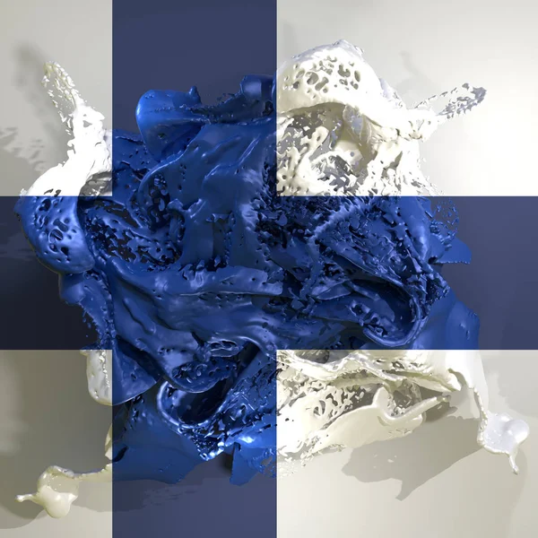 Finnországi zászló folyadék — Stock Fotó
