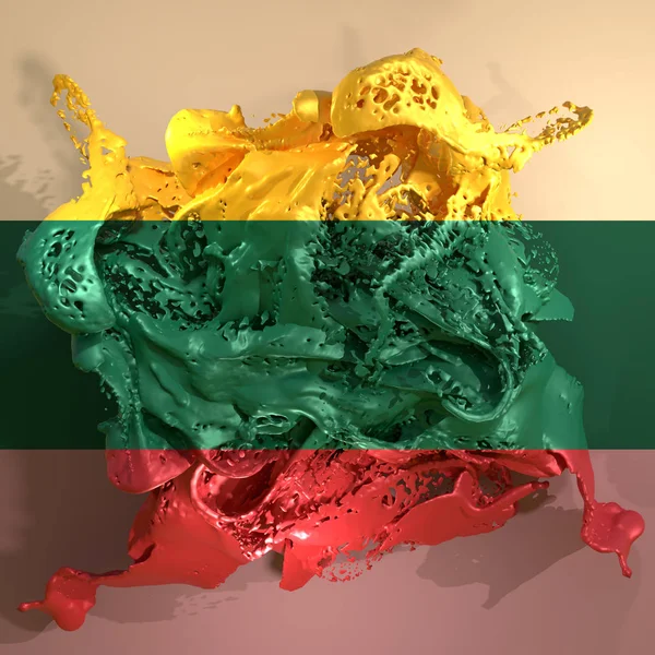 Litván zászlófolyadék — Stock Fotó