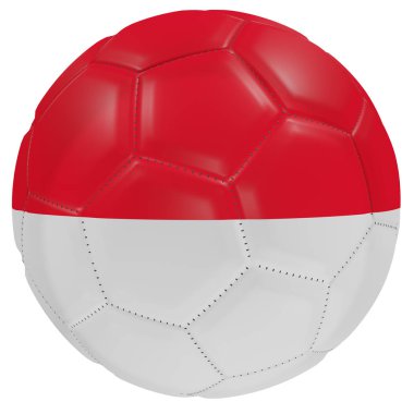 Futbol topunda Endonezya bayrağı