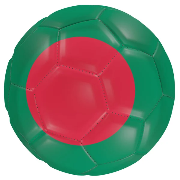 Bandiera Bangladesh su un pallone da calcio — Foto Stock