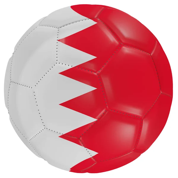 Bandiera Bahrain su un pallone da calcio — Foto Stock