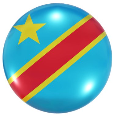 Demokratik Kongo Cumhuriyeti ulusal bayrak düğmesi