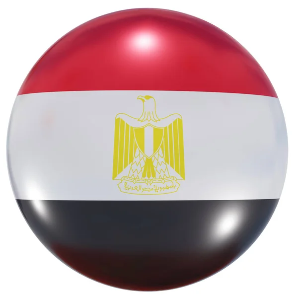 埃及国旗按钮 — 图库照片