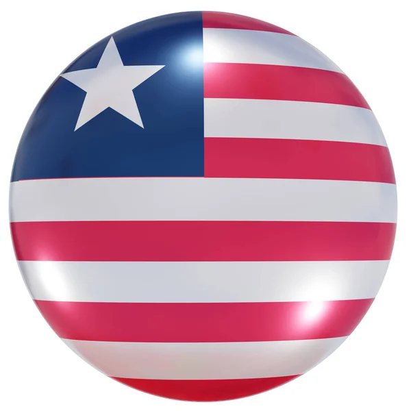 Liberia national flag button — 스톡 사진