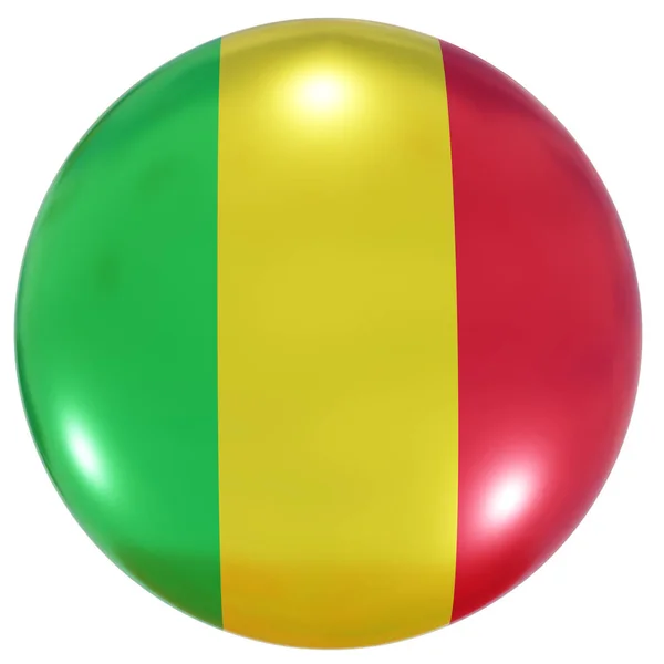 Mali nemzeti zászló gomb — Stock Fotó