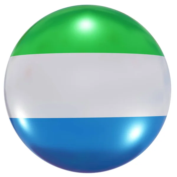 Národní vlajkové tlačítko Sierra Leone — Stock fotografie