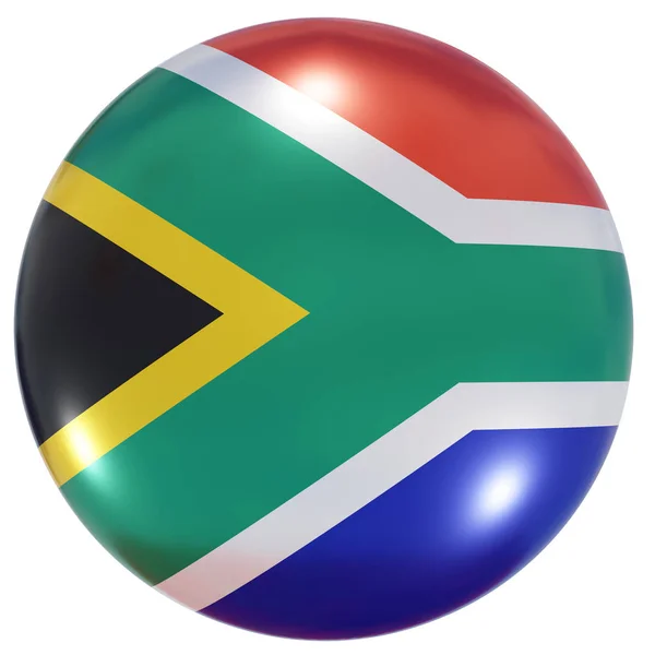 Jižní Afrika národní vlajkové tlačítko — Stock fotografie