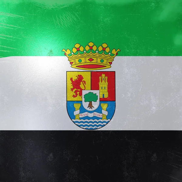 Extremadura flag icon — Stock Photo, Image