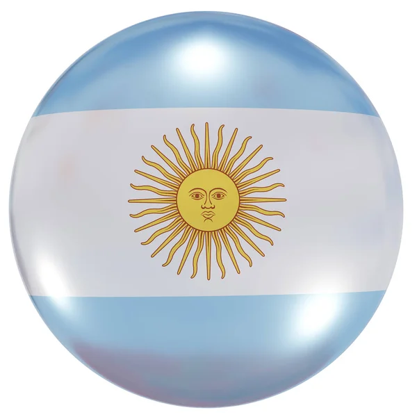 Pulsante bandiera nazionale Argentina — Foto Stock