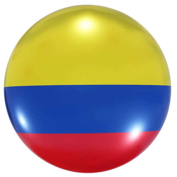 Colombia national flag button — Stock Photo, Image