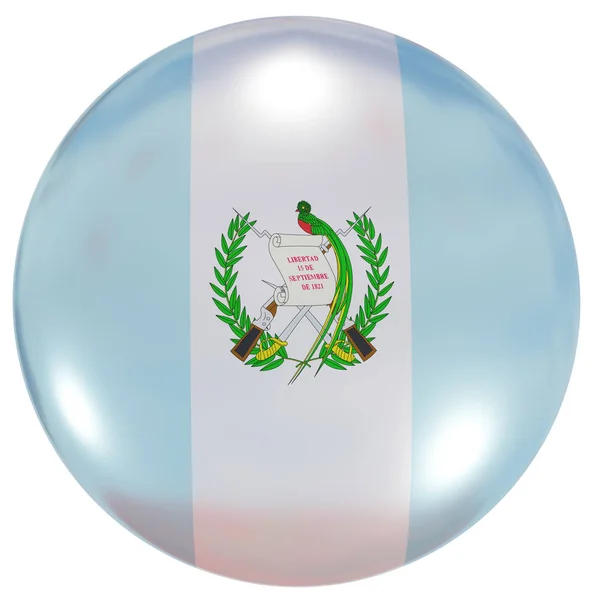 Кнопка державного прапора Гватемали — стокове фото