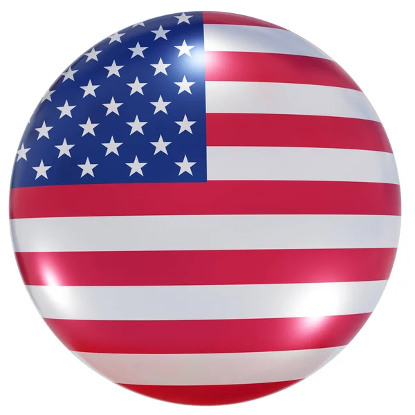 Botón de bandera nacional de Estados Unidos de América —  Fotos de Stock