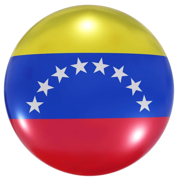 Venezuela national flag button — 스톡 사진