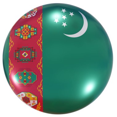 Türkmenistan ulusal bayrak düğmesi