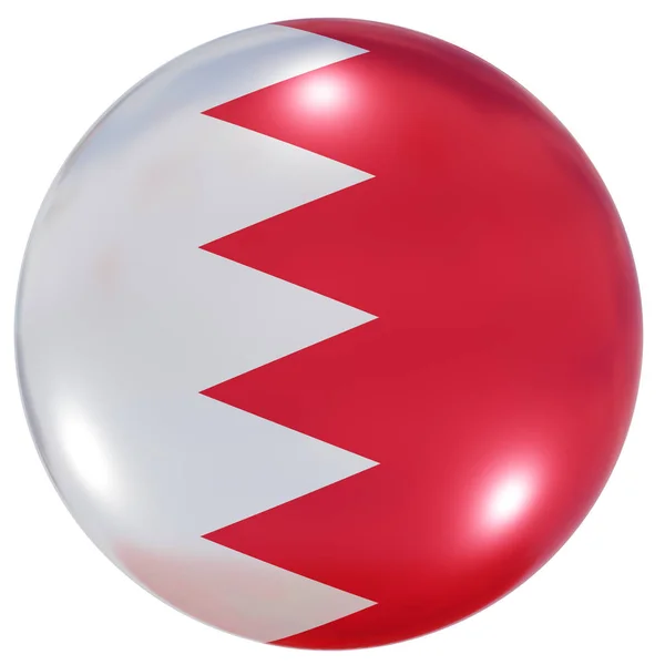 Bahrain national flag button — 스톡 사진