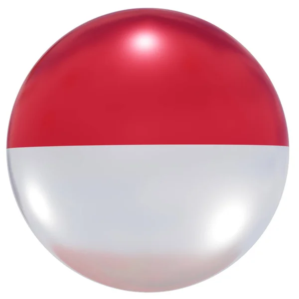 Indonesia national flag button — 스톡 사진