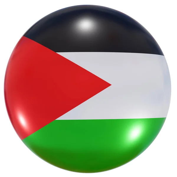 Palestijnse nationale vlaggenknop — Stockfoto