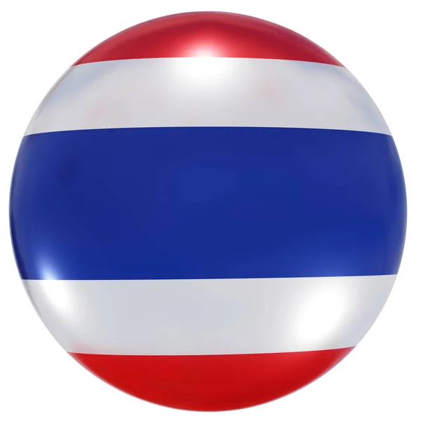 Tailândia botão bandeira nacional — Fotografia de Stock