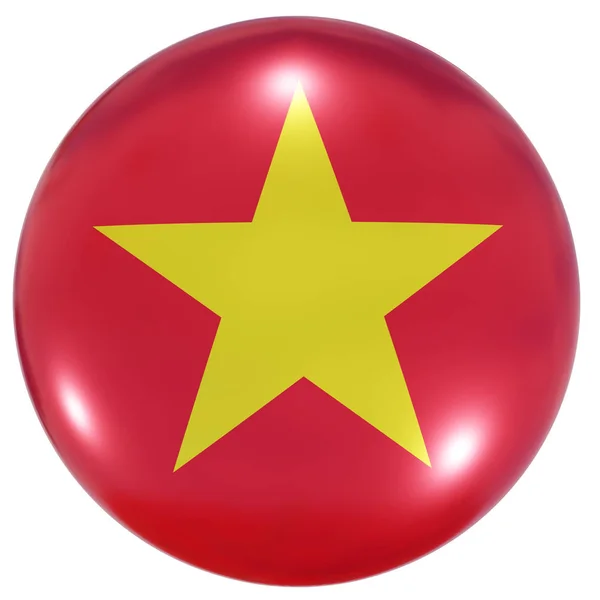 Vietnam national flag button — Stock Photo, Image