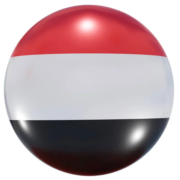 Yemen ulusal bayrak düğmesi — Stok fotoğraf