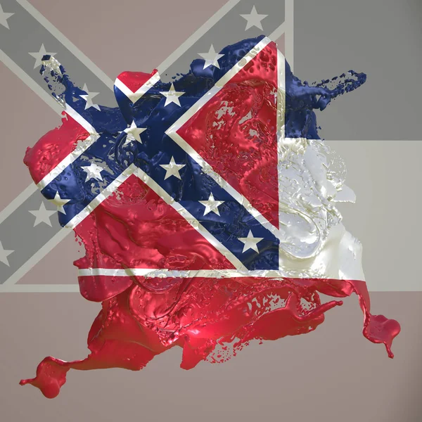Kapalná vlajka Mississippi — Stock fotografie