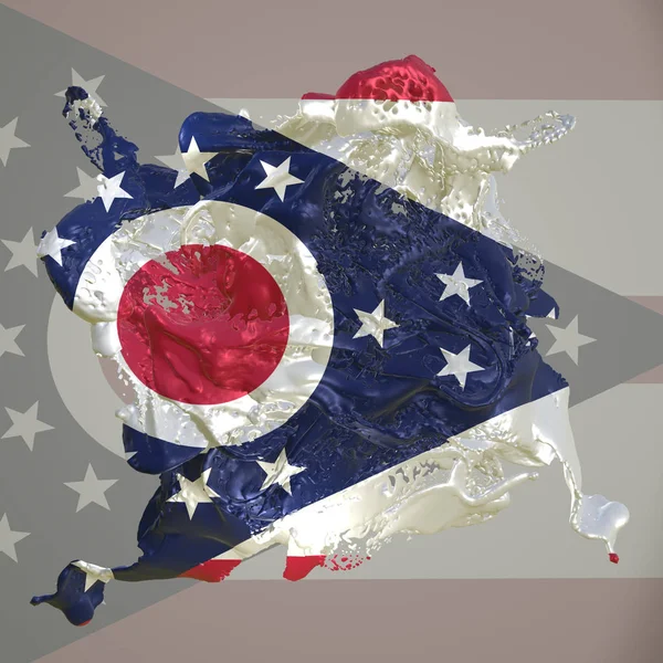 Ohio flag liquid