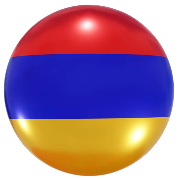 Кнопка государственного флага Армении — стоковое фото
