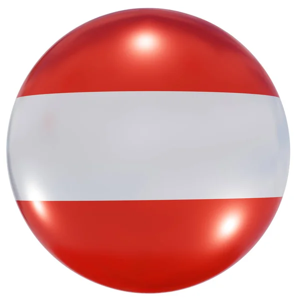 Przycisk flagi narodowej Austrii — Zdjęcie stockowe