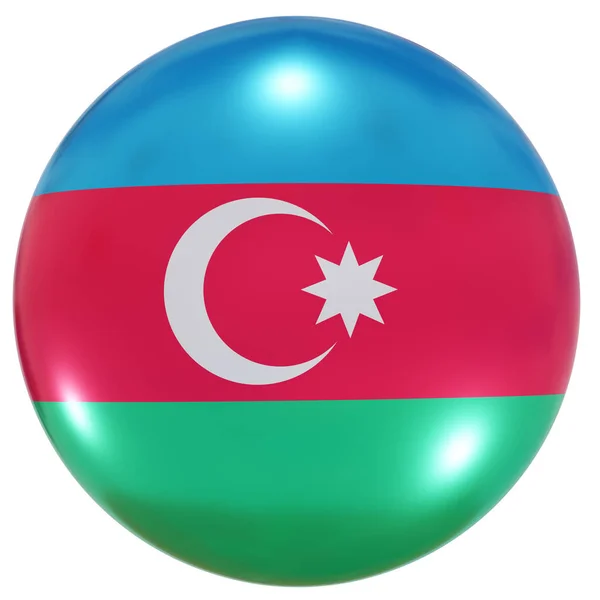 Przycisk flagi narodowej Azerbejdżanu — Zdjęcie stockowe