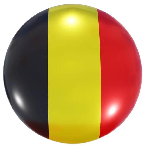 Tlačítko národní vlajky Belgie — Stock fotografie